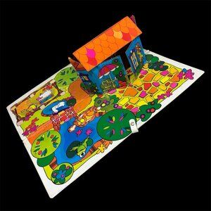 Vintage 1960s Toy MATTEL SKEDIDDLE KIDDLES POP UP TOWN PLAYSET Mid Century